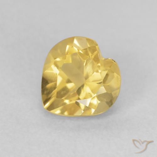 0.71ct Natural Dorado Citrino, Corazón, VVS