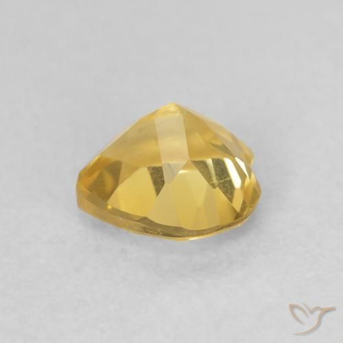 Citrino Dorado natural de 0.71 ct, Corazón, VVS