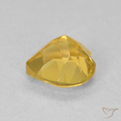 Citrino Naranja dorado natural de 0.75 ct, Corazón, VVS-VS