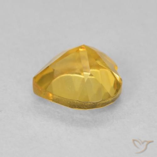 Citrino Dorado medio natural de 0.76 ct, Corazón, VVS-VS