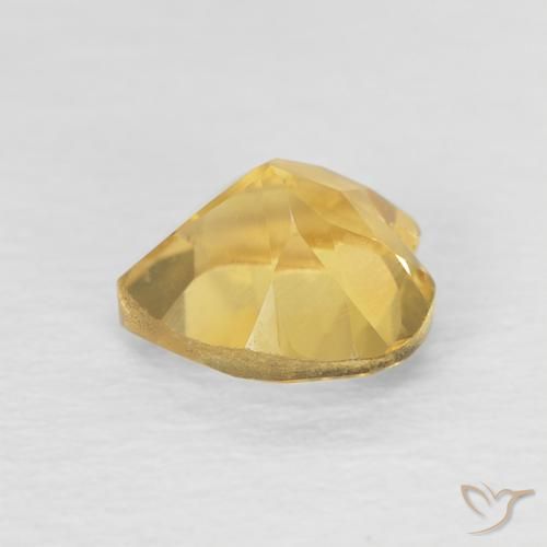 Citrino Dorado claro natural de 0.77 ct, Corazón, VVS-VS