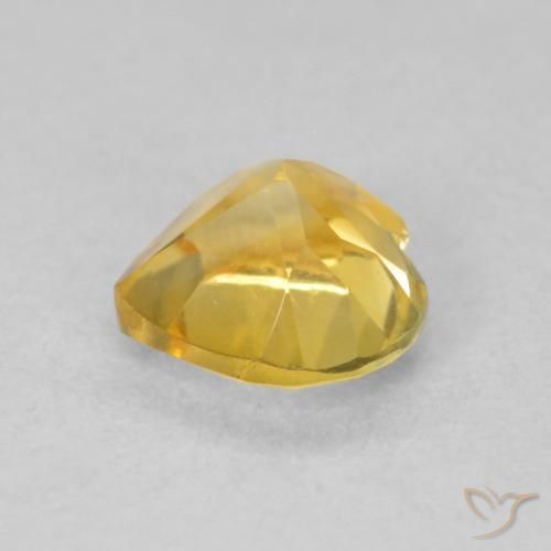 Citrino Dorado natural de 0.73 ct, Corazón, VVS-VS