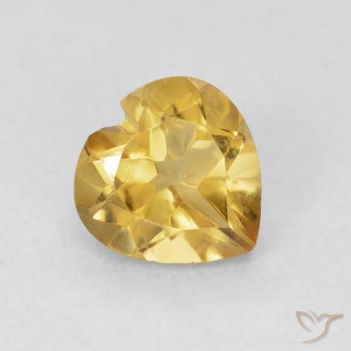 Citrino Oro natural de 0.72 ct, Corazón, VVS