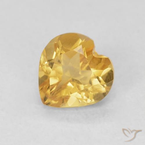 0.73ct Natural Oro Citrino, Corazón, VVS