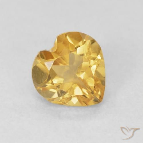 Citrino Oro natural de 0.73 ct, Corazón, VVS