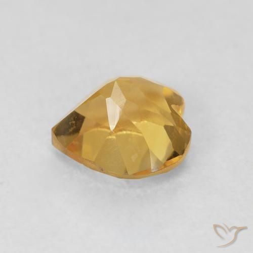 Citrino Oro natural de 0.73 ct, Corazón, VVS