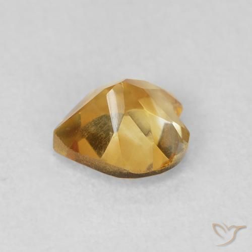 Citrino Medium Dark-Golden natural de 0.66 ct, Corazón, VVS