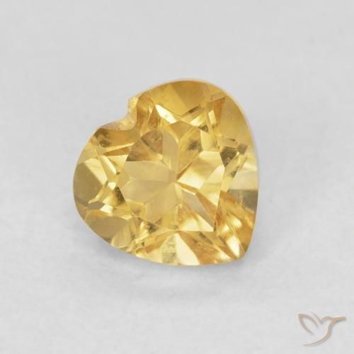 0.78ct Natural Oro Citrino, Corazón, VVS