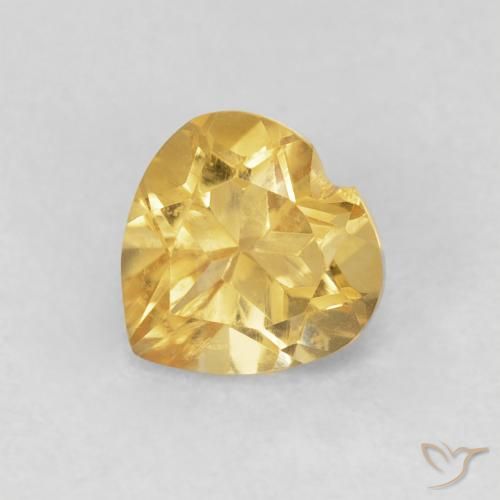 Citrino Oro natural de 0.78 ct, Corazón, VVS
