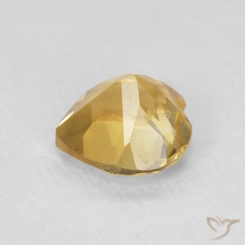Citrino Dorado medio natural de 0.75 ct, Corazón, VVS