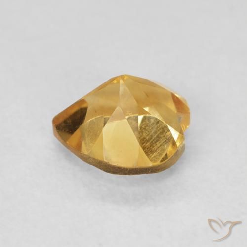 Citrino Medium Dark-Golden natural de 0.74 ct, Corazón, VVS
