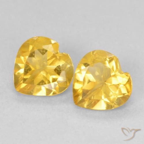 1.39ctw Natural Dorado claro Citrino, Corazón, VVS-VS