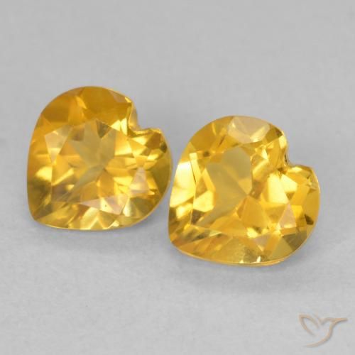 1.40ctw Natural Dorado claro Citrino, Corazón, VVS-VS