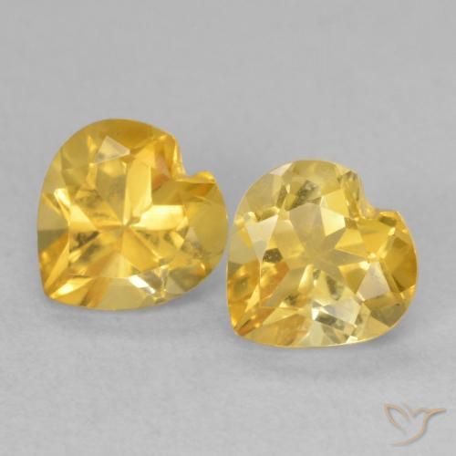 1.48ctw Natural Oro Citrino, Corazón, VVS-VS