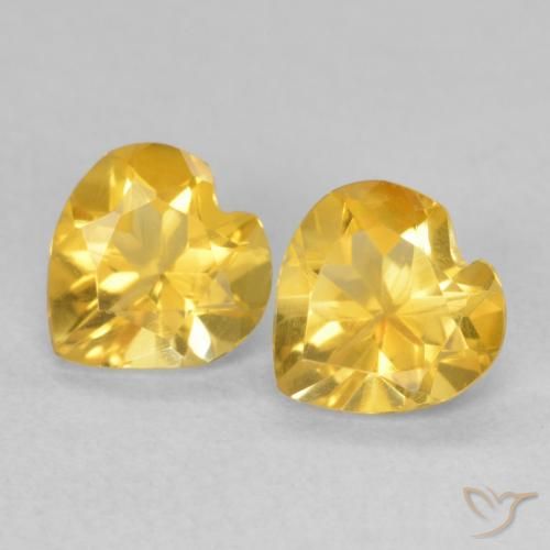 1.28ctw Natural Naranja dorado Citrino, Corazón, VVS-VS
