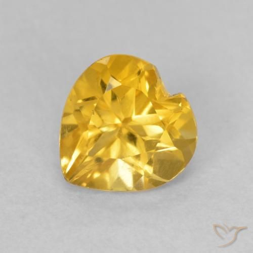 0.73ct Natural Dorado medio Citrino, Corazón, VVS-VS