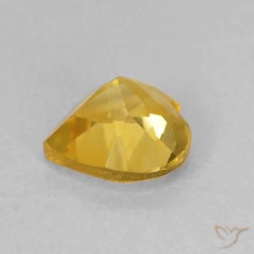 Citrino Naranja dorado natural de 0.73 ct, Corazón, VVS-VS