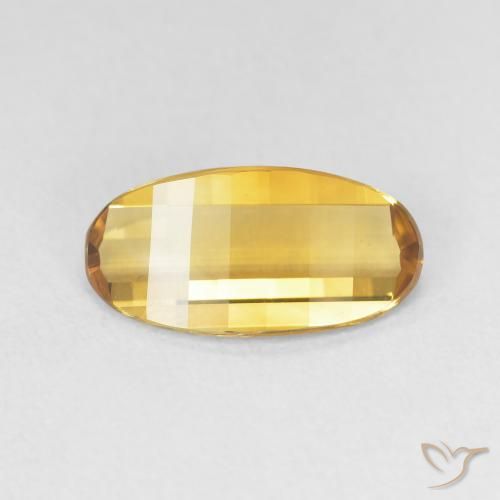 2.18ct Natural Naranja dorado Citrino, Ovalada, VVS