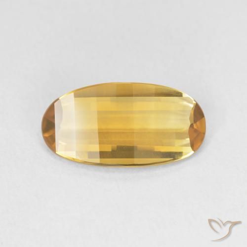 2.17ct Natural Naranja dorado Citrino, Ovalada, VVS