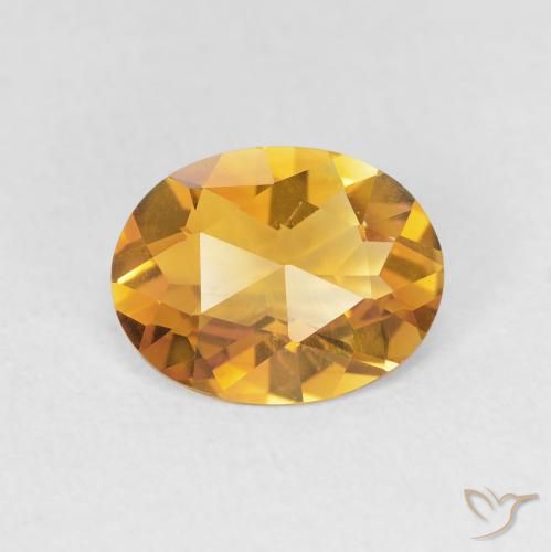 1.38ct Natural Medium Light-Golden Citrino, Ovalada, VVS