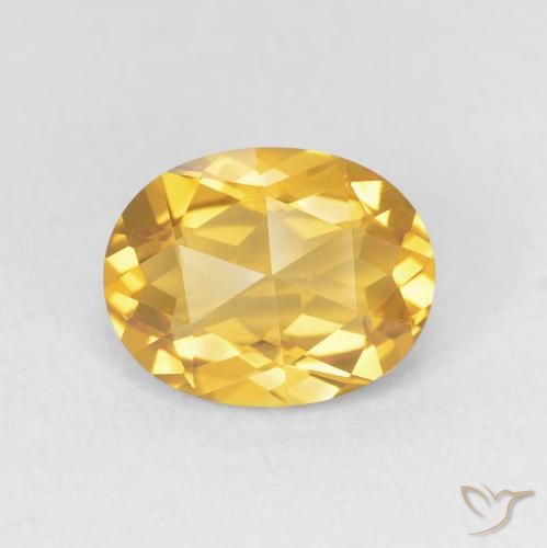 1.78ct Natural Dorado medio Citrino, Ovalada, VVS