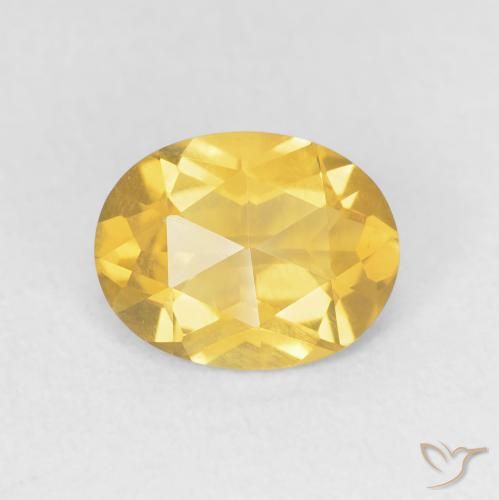 1.65ct Natural Dorado medio Citrino, Ovalada, VVS