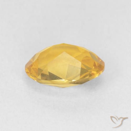 Citrino Dorado medio natural de 1.65 ct, Ovalada, VVS