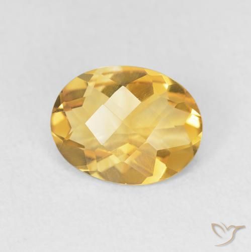 Citrino Dorado claro natural de 1.47 ct, Ovalada, VVS