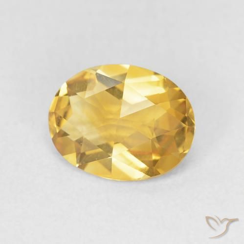 Citrino Dorado natural de 1.55 ct, Ovalada, VVS