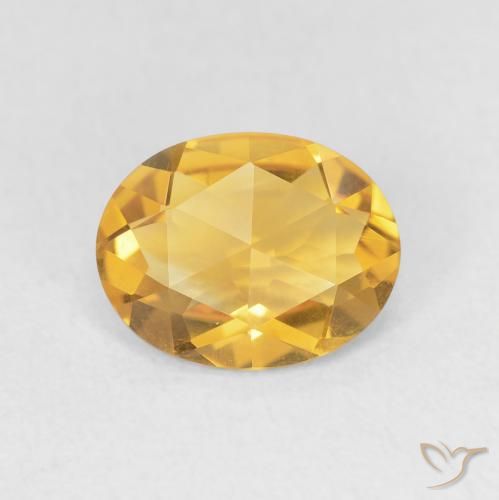 1.51ct Natural Naranja dorado intenso Citrino, Ovalada, VVS