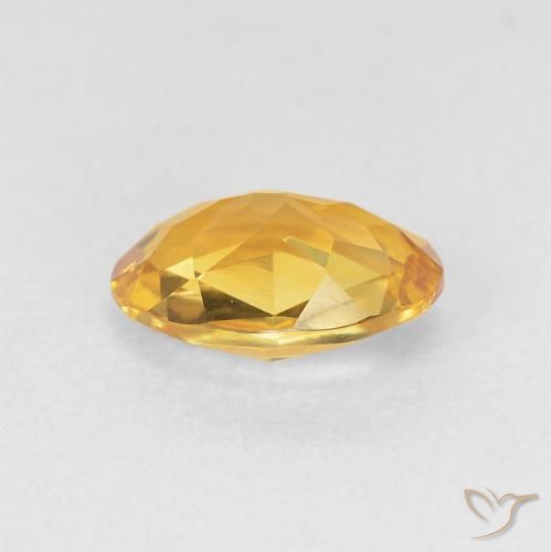 Citrino Naranja dorado intenso natural de 1.51 ct, Ovalada, VVS