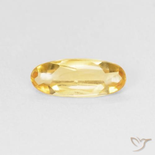 0.75ct Natural Dorado medio Citrino, Ovalada, Transparente