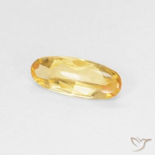 Citrino Dorado medio natural de 0.75 ct, Ovalada, Transparente