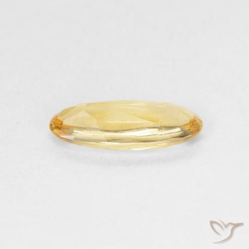 Citrino Dorado medio natural de 0.75 ct, Ovalada, Transparente