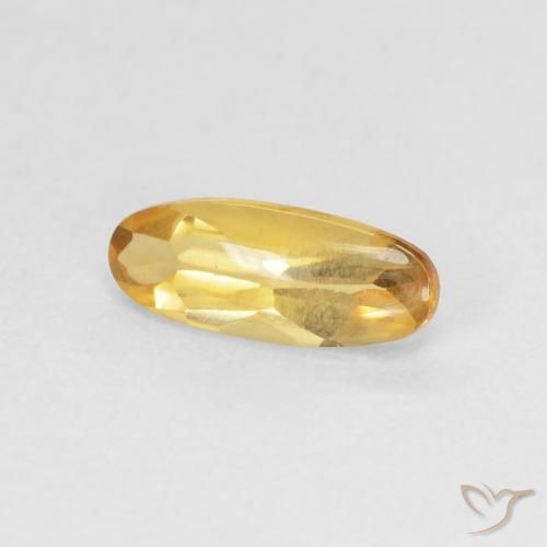 Citrino Dorado natural de 0.90 ct, Ovalada, Transparente