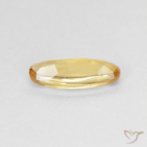 Citrino Dorado natural de 0.90 ct, Ovalada, Transparente