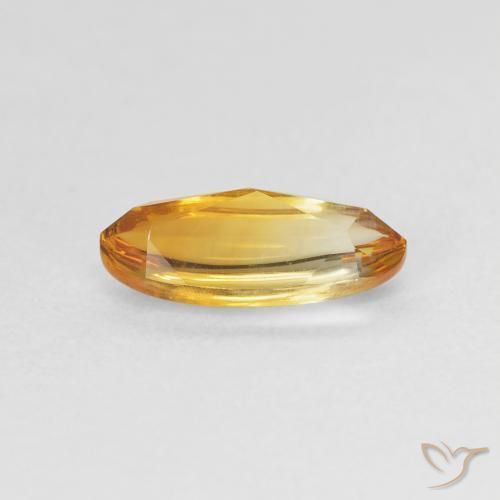 Citrino Dorado naranja natural de 0.96 ct, Ovalada, Transparente
