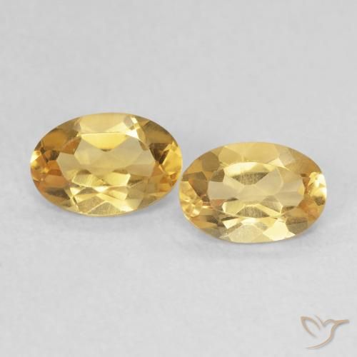 0.74ctw Natural Dorado claro Citrino, Ovalada, VVS-VS