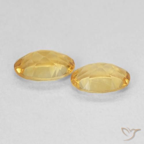 Gemas de Citrino Dorado claro natural de 0.74 ct, Ovalada, VVS-VS