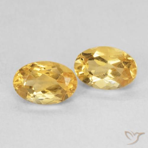Gemas de Citrino Dorado natural de 1.06 ct, Ovalada, VS