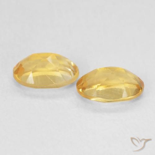 Gemas de Citrino Dorado natural de 0.90 ct, Ovalada, VVS-VS
