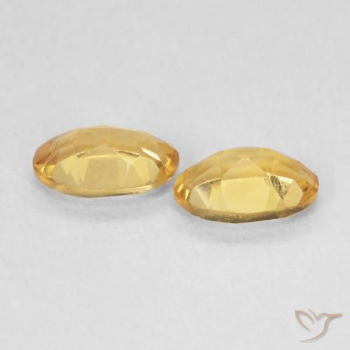 Gemas de Citrino Dorado natural de 0.69 ct, Ovalada, VVS-VS
