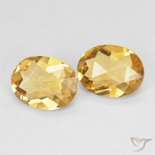 Gemas de Citrino Dorado natural de 3.08 ct, Ovalada, VVS-VS