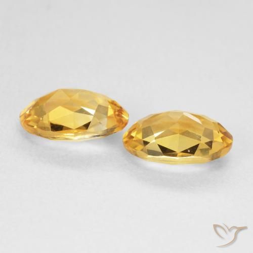 Gemas de Citrino Dorado natural de 3.08 ct, Ovalada, VVS-VS