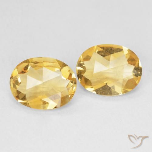 Gemas de Citrino Dorado natural de 2.93 ct, Ovalada, VVS-VS