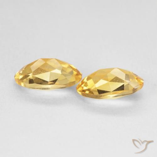 Gemas de Citrino Dorado natural de 2.93 ct, Ovalada, VVS-VS