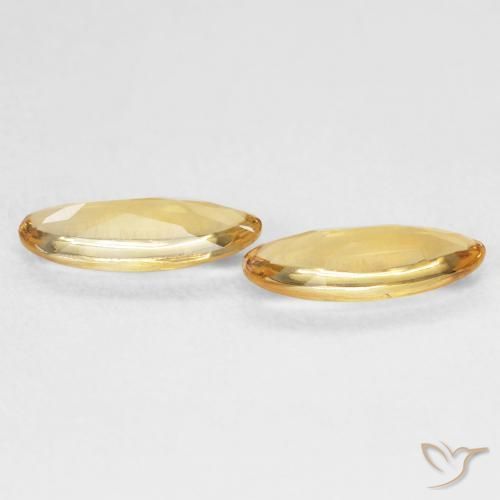 Gemas de Citrino Dorado natural de 1.43 ct, Ovalada, Transparente