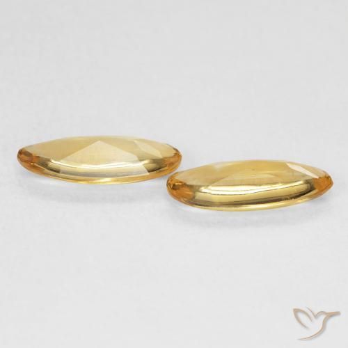 Gemas de Citrino Dorado natural de 1.32 ct, Ovalada, Transparente