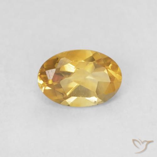 0.44ct Natural Dorado Citrino, Ovalada, VVS-VS
