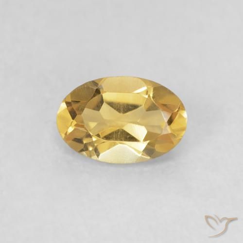 0.44ct Natural Dorado Citrino, Ovalada, VVS-VS